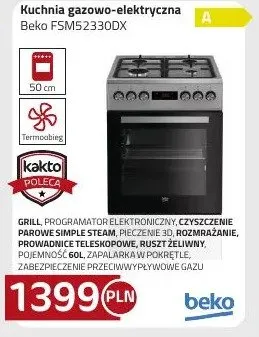 Kuchnia gazowo-elektryczna promocja w kakto.pl