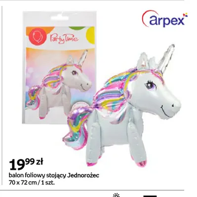 Balon foliowy stojący Jednorożec Arpex 70x72 cm promocja w Empik