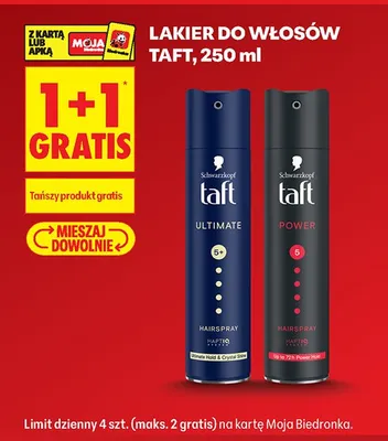 Lakier do włosów Taft Power promocja w Biedronka
