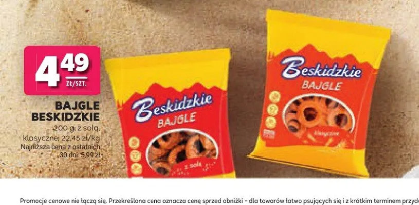 Bajgle Beskidzkie z solą promocja w Stokrotka