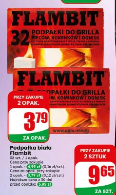 Podpałka biała Flambit promocja w Dino