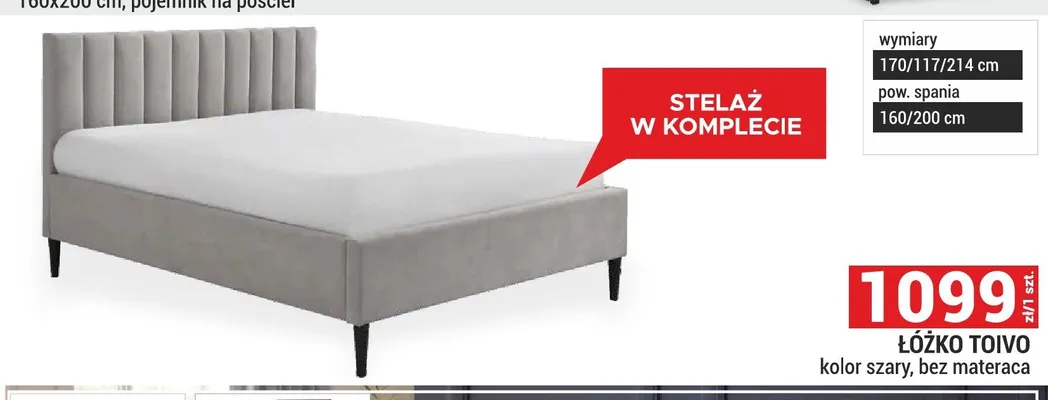 Łóżko Toivo promocja w Merkury Market