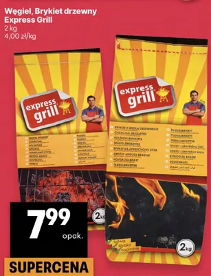 Brykiet drzewny Express Grill promocja w Delikatesy Centrum