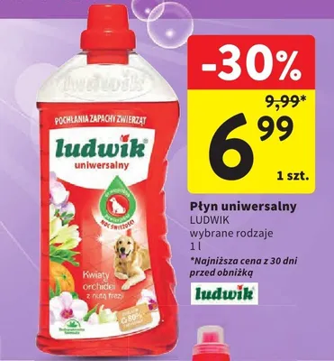 Płyn uniwersalny Ludwik kwiaty orchidei z nutą frezji promocja w Intermarche
