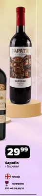 Wino czerwone Sapatio Saperavi gruzińskie promocja w Netto
