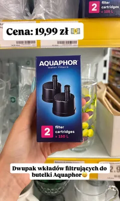 Wkłady filtrujące do butelki Aquaphor promocja w Dino