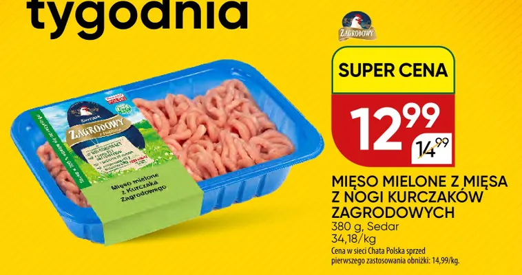 Mięso mielone z mięsa z nogi kurczaków zagrodowych promocja w Chata Polska