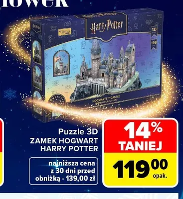 Puzzle 3D Zamek Hogwart Harry Potter promocja w Carrefour