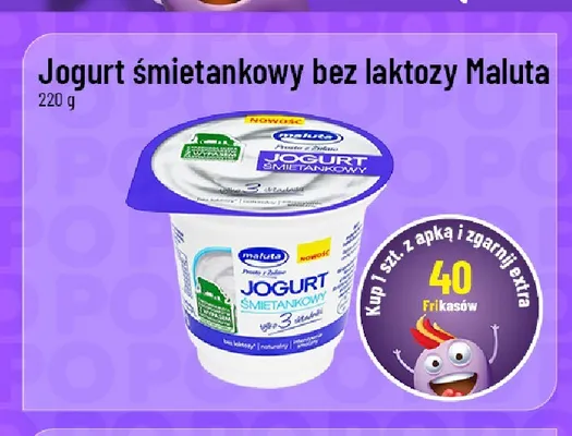 Jogurt śmietankowy bez laktozy Maluta promocja w POLOmarket