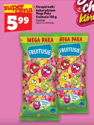 Chrupki kulki kukurydziane Mega Paka Fruitusie Snacklab promocja w TOPAZ