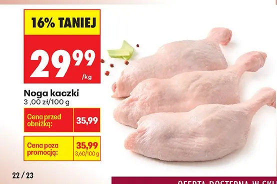 Noga kaczki promocja w Biedronka