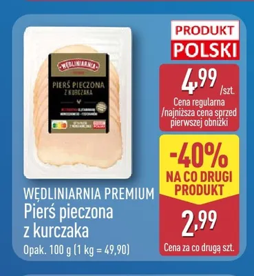 Pierś pieczona z kurczaka Wędliniarnia Premium promocja w Aldi