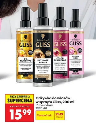 Odżywka do włosów w spray'u Oil Nutritive Express Repair Conditioner promocja w Biedronka