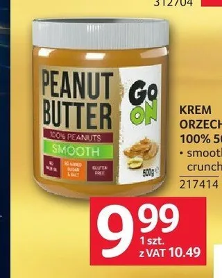 Krem orzechowy Go On 100% Smooth promocja w Selgros