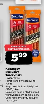 Kabanosy Exclusive Tarczyński wieprzowe promocja w Netto