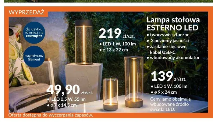 Lampa stołowa LED promocja w Salony Agata