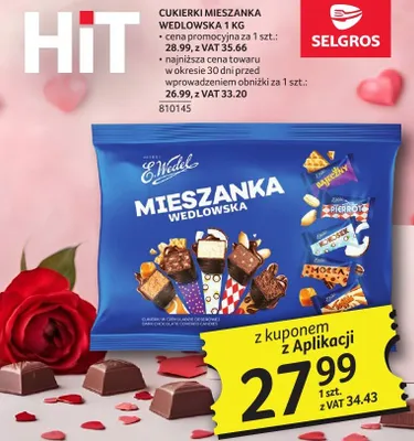 Cukierki Mieszanka Wedlowska 1kg 810145 promocja w Selgros