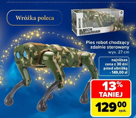 Pies robot chodzący zdalnie sterowany Mech Guardian promocja w Carrefour