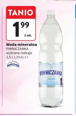 Woda mineralna Piwniczanka promocja w Intermarche