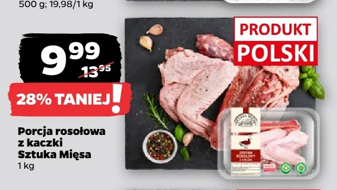 Porcja rosołowa z kaczki Sztuka Mięsa promocja w Netto