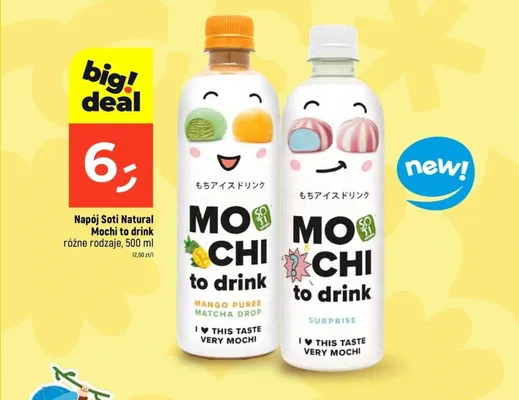 Napój Soti Natural Mochi to drink Surprise promocja w Dealz