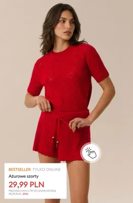 Szorty ażurowe promocja w Sinsay