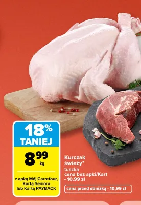 Kurczak świeży tuszka promocja w Carrefour Market