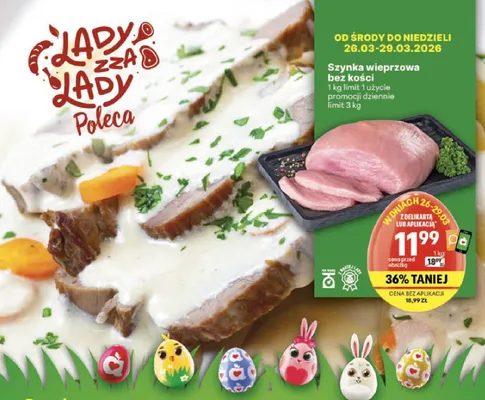 Szynka wieprzowa bez kości promocja w Delikatesy Centrum