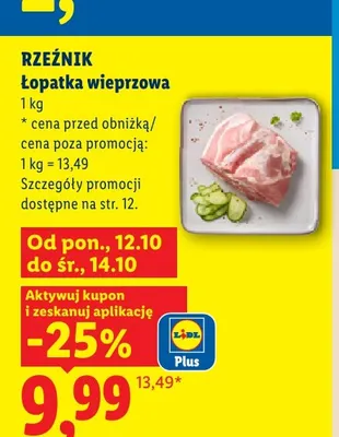 Łopatka wieprzowa Rzeźnik promocja w Lidl