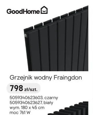 Grzejnik wodny GoodHome Fraingdon promocja w Castorama