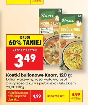 Kostki bulionowe Knorr rosół wołowy promocja w Biedronka