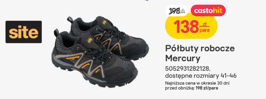 Półbuty robocze Mercury  promocja w Castorama