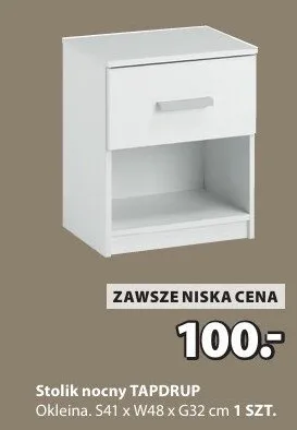 Stolik nocny Tapdrup okleina promocja w Jysk