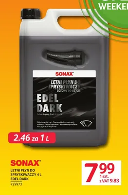 Letni płyn do spryskiwaczy Sonax Edel Dark promocja w Selgros