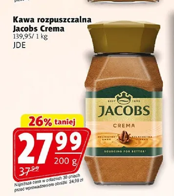 Kawa rozpuszczalna Jacobs Crema promocja w Prim Market