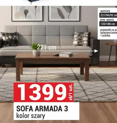 Sofa Armada 3 promocja w Merkury Market