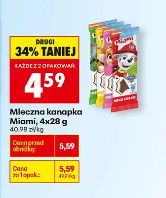 Mleczna kanapka, 4x28g promocja w Biedronka