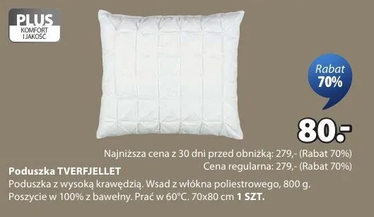 Poduszka Tverfjellet z wysoką krawędzią promocja w Jysk