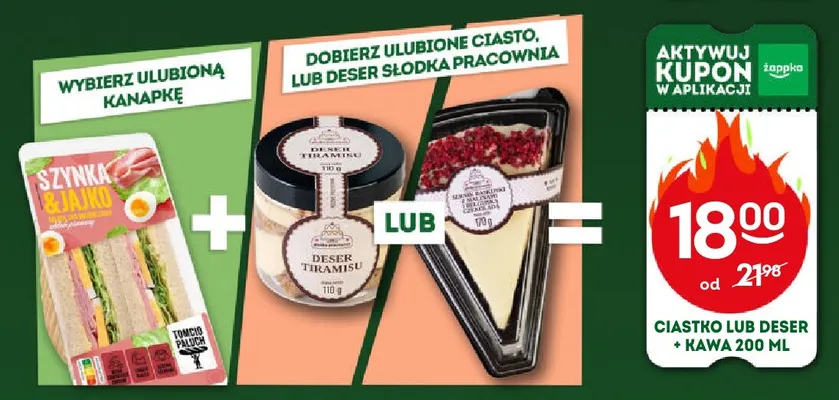 Zestaw kanapka Tomcio Paluch + ciasto lub deser Słodka Pracownia promocja w Żabka