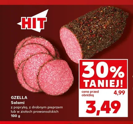 Salami z drobnym pieprzem Gzella promocja w Kaufland