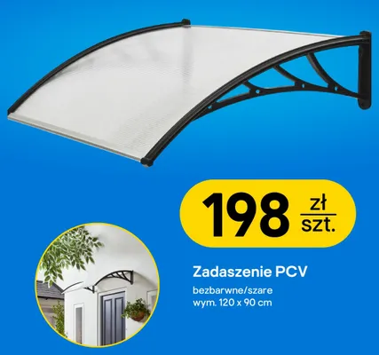 Zadaszenie PCV szare promocja w Castorama