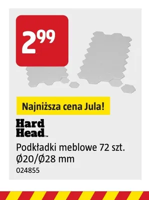 Podkładki meblowe Hard Head 72 szt. Ø20/Ø28 mm promocja w Jula