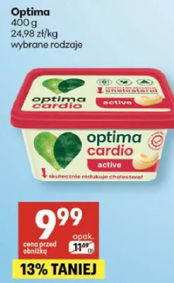 Margaryna Optima Cardio wybrane rodzaje promocja w Delikatesy Centrum
