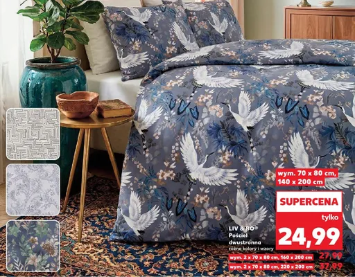 Pościel dwustronna różne kolory i wzory promocja w Kaufland