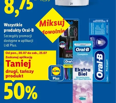 Pasta do zębów Oral-B Ekstra Biel promocja w Lidl
