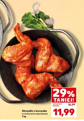 Skrzydła z kurczaka w marynacie paprykowej 1kg promocja w Kaufland
