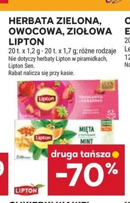 Herbata zielona Lipton Citrus promocja w Stokrotka
