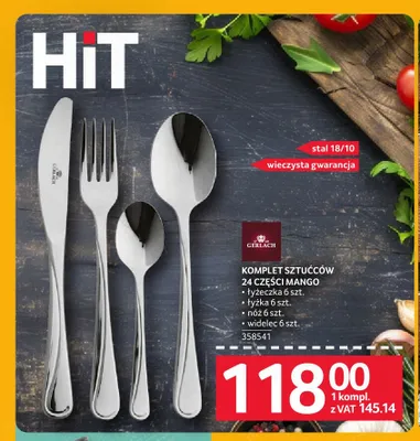 Komplet sztućców 24 części Mango Gerlach promocja w Selgros