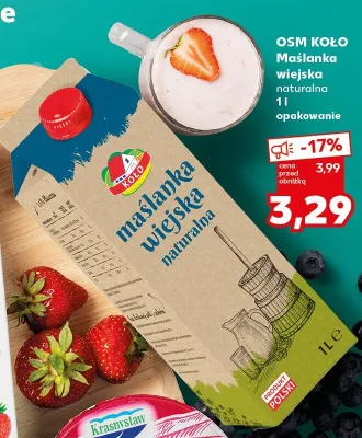 Maślanka wiejska naturalna OSM Koło promocja w Kaufland