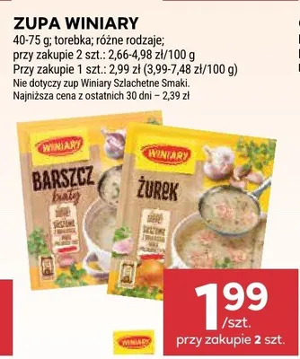 Zupa torebka, różne rodzaje promocja w Stokrotka